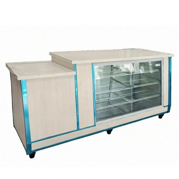 Exhibidora mostrador 2.40mt con rebaje